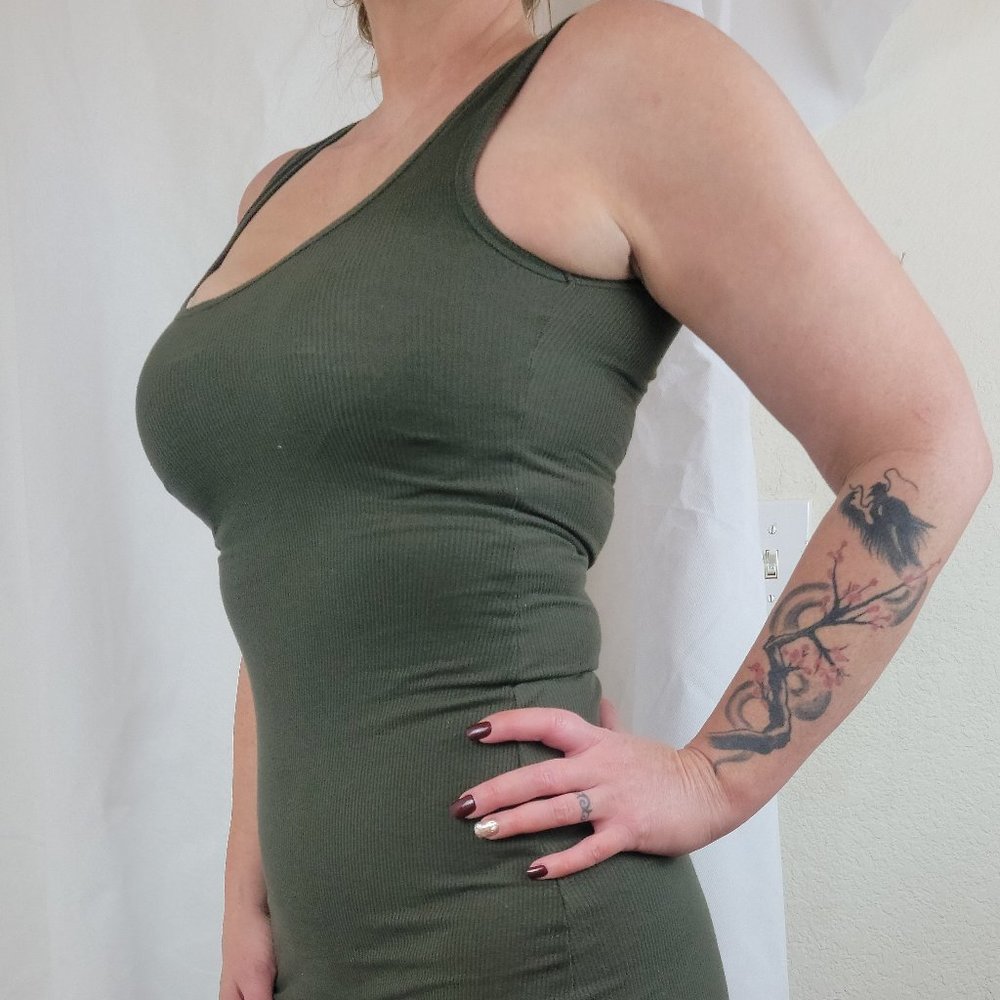 Hearts and Hips Olive Maxi Dress